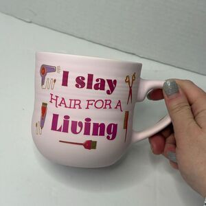 Hairstylist Beautician Stylist Cosmetology I Slay Hair for a Living Coffee Mug